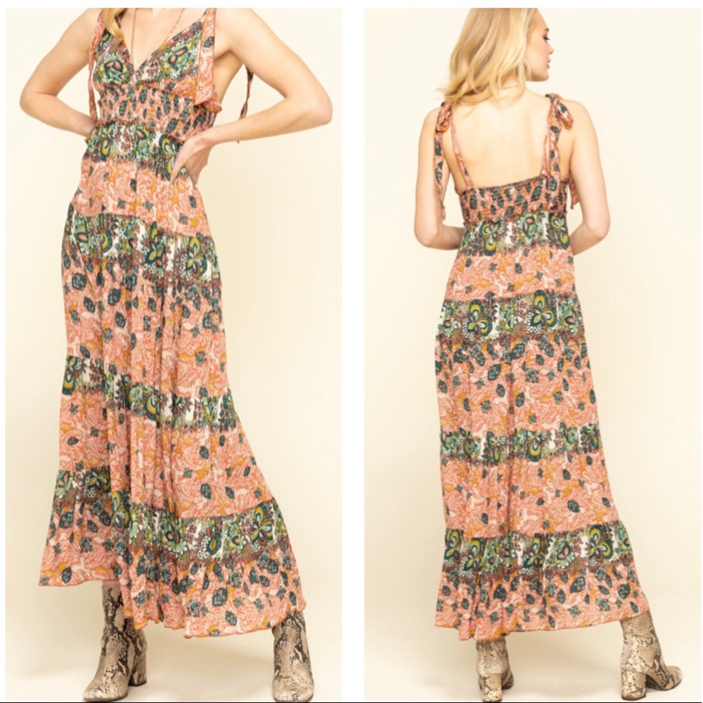 NWT F.P - Let’s Smock about it Maxi Dress - Picture 7 of 14